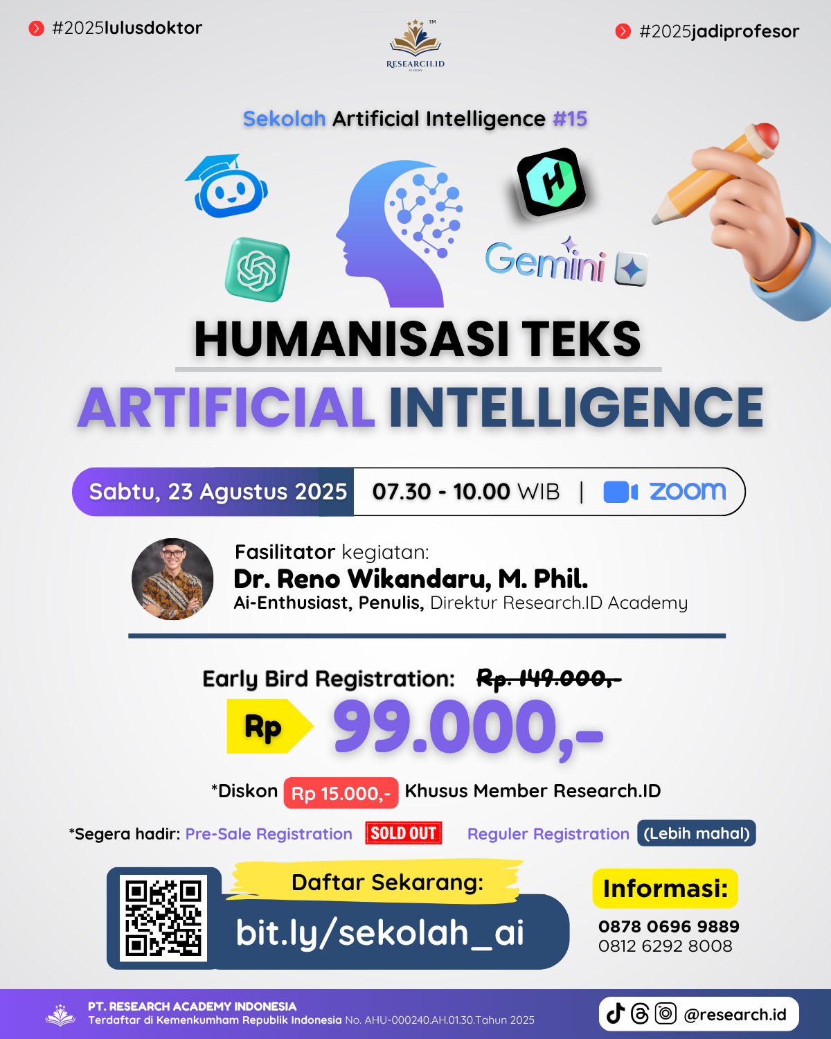 Sekolah Artificial Intelligence #15 : Humanisasi Teks Artificial Intelligence